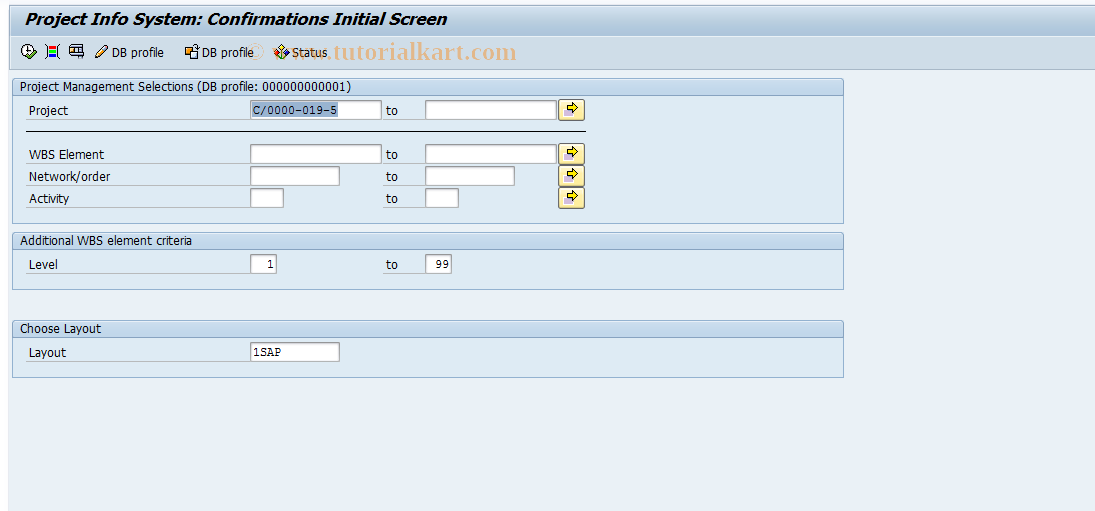SAP TCode CN48N - Overview: Confirmations