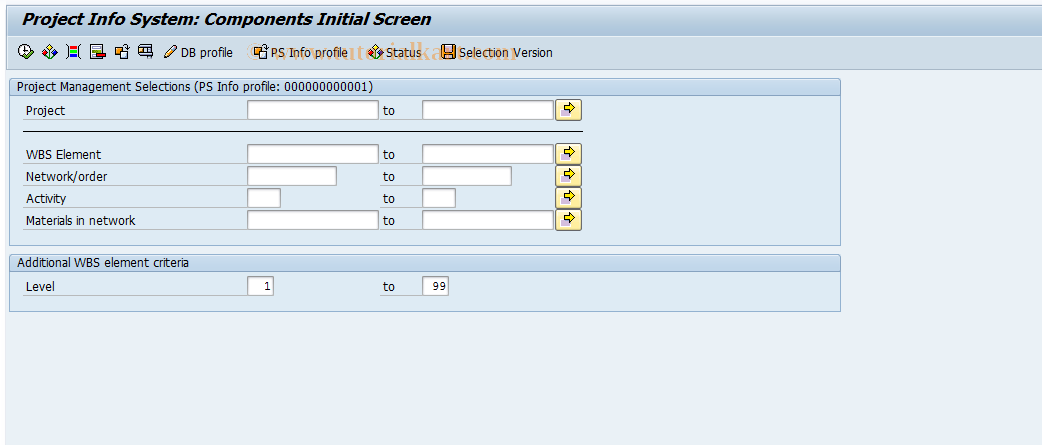 SAP TCode CN52 - Overview: Components