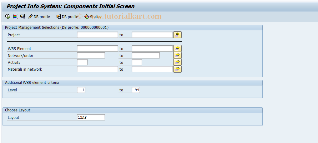 SAP TCode CN52N - Overview: Components