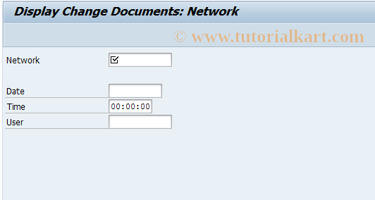 SAP TCode CN65 - Change documents order /network