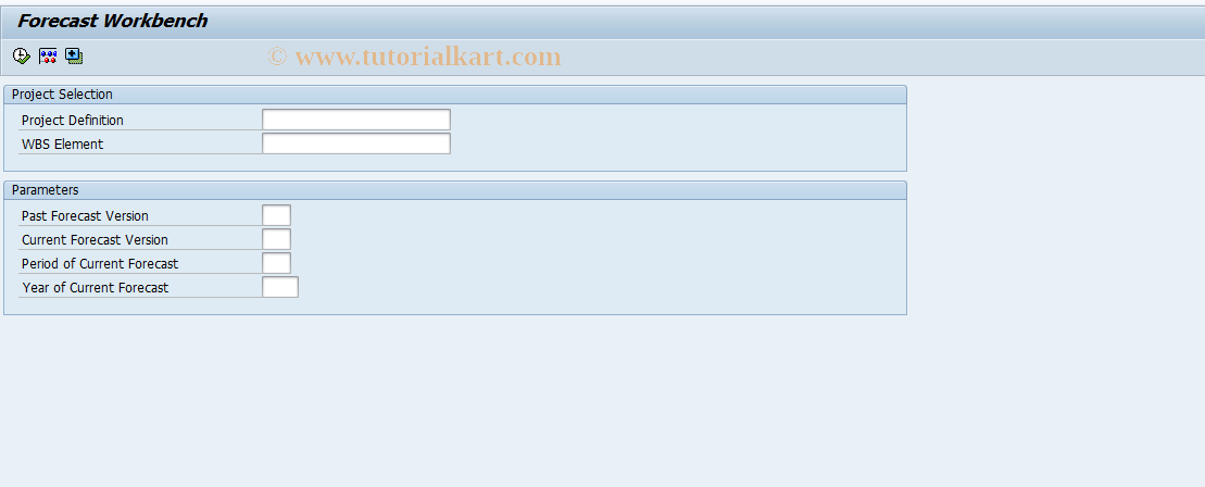 SAP TCode CNFOWB - Forecast Workbench