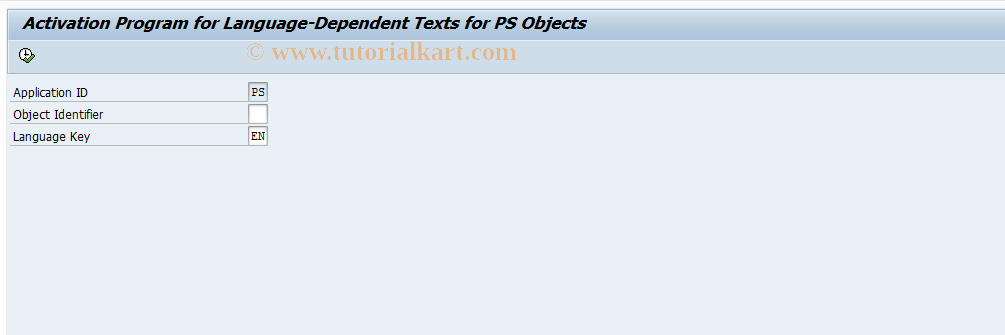 SAP TCode CNLDSTINIT - Initialization: Lang.-Department Short Txts