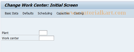 SAP TCode CNR2 - Change Work Center