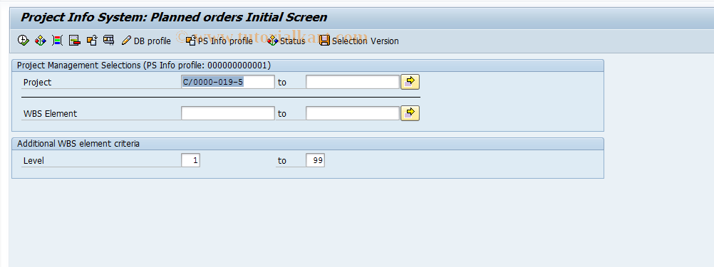 SAP TCode CNS44 - Overview: Planned Orders
