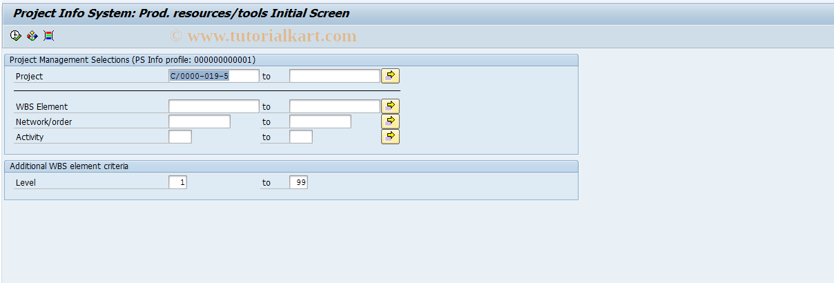 SAP TCode CNS51 - Overview: PRTs