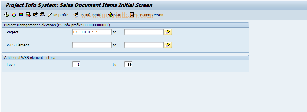 SAP TCode CNS55 - Overview: Sales and Distribution Document Items