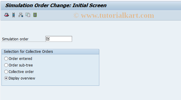 SAP TCode CO02S - Change simulation order