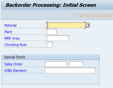 SAP TCode CO06 - Backorder Processing