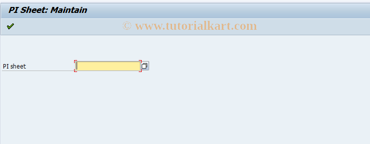 SAP TCode CO58 - Maintain PI Sheet