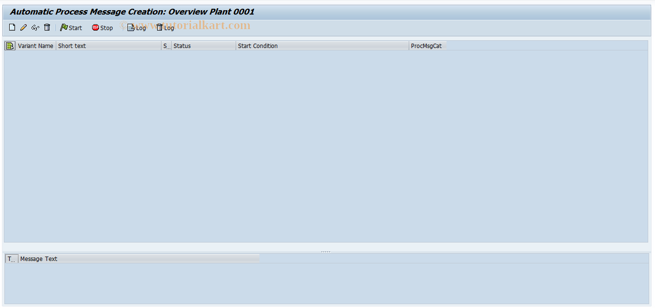 SAP TCode CO69 - Create Message Automatically