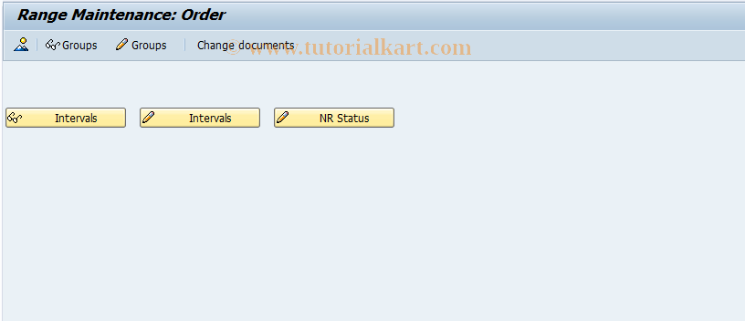 SAP TCode CO82 - Number ranges for orders