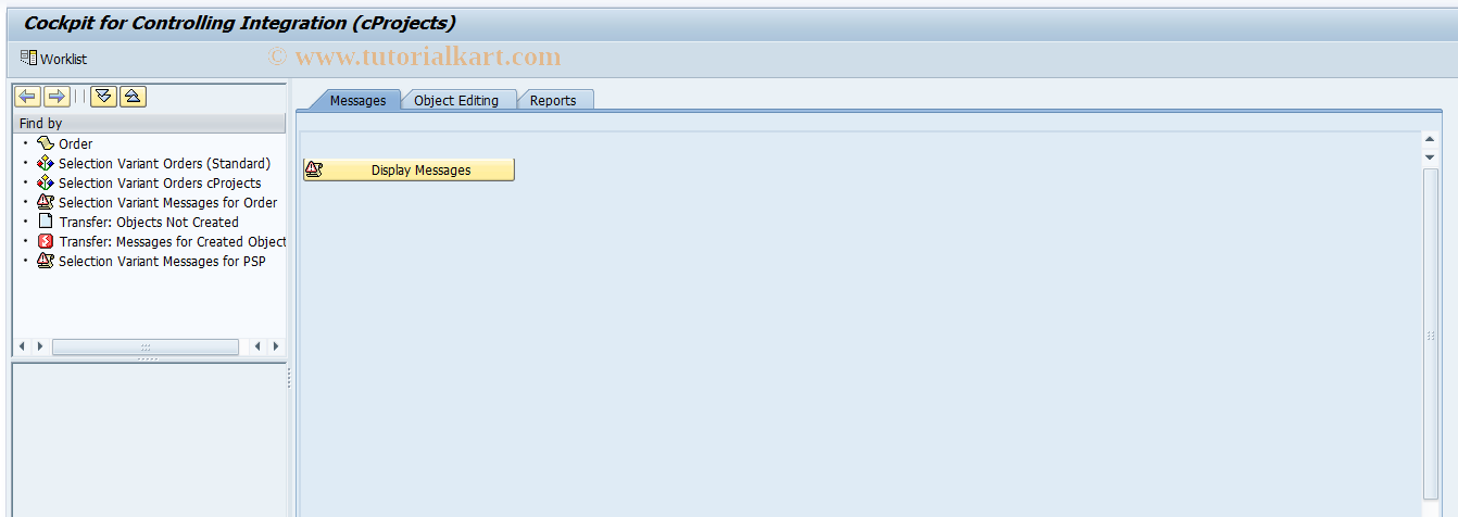 SAP TCode COCPCPR - Cockpit for Controlling Integration