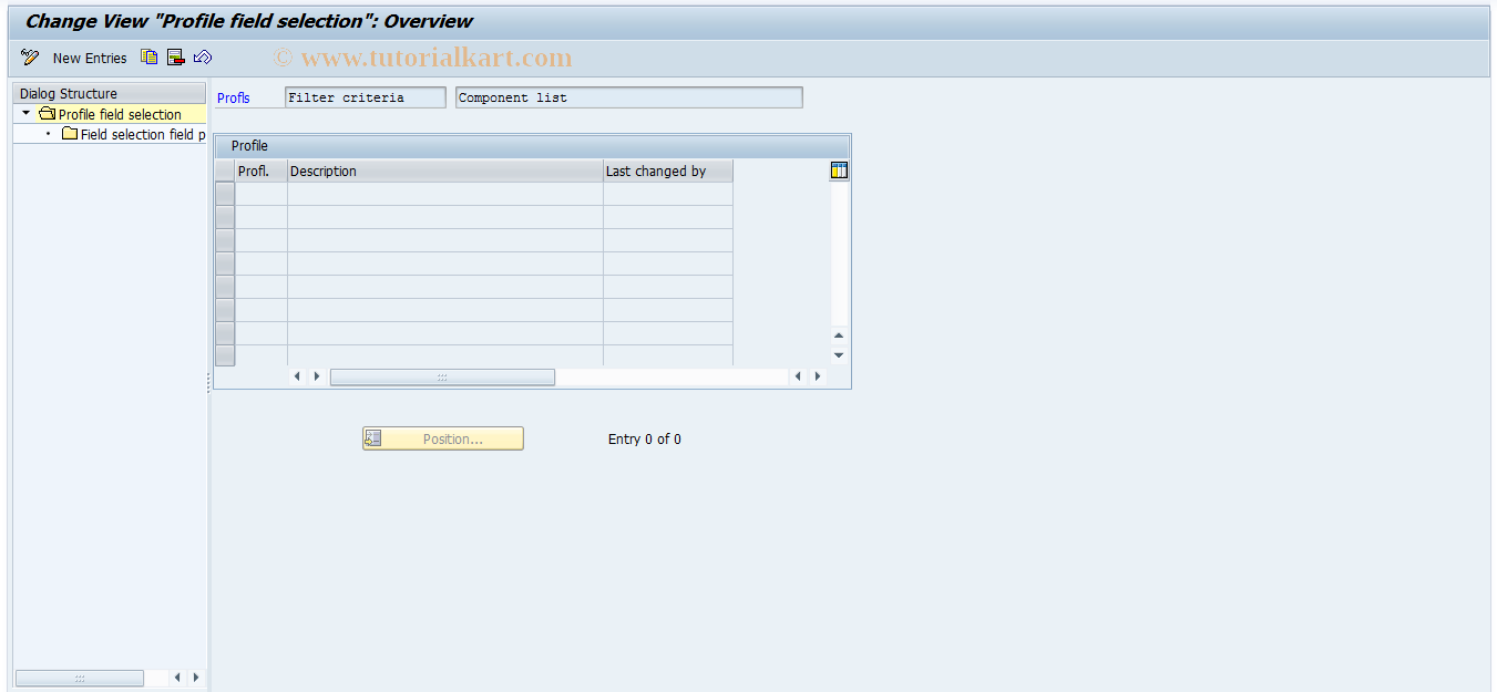 SAP TCode COF4 - Maintain filter profs.for proc.order