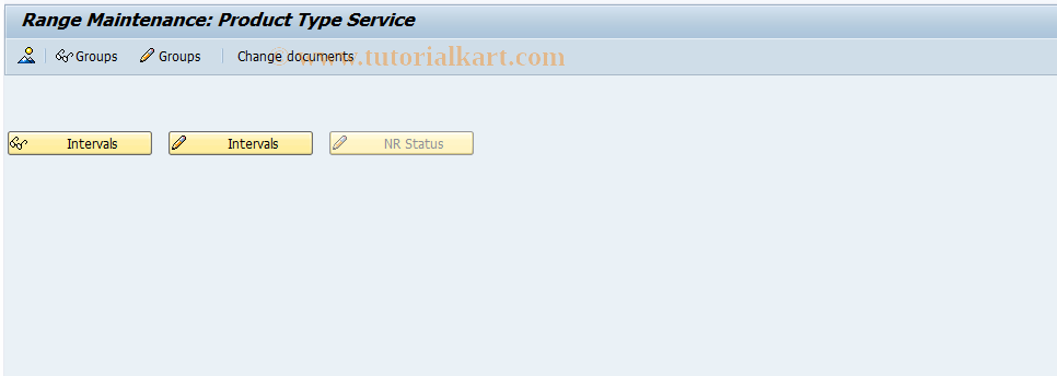 SAP TCode COMCSERVICEID - Number Range Maintenance Materials