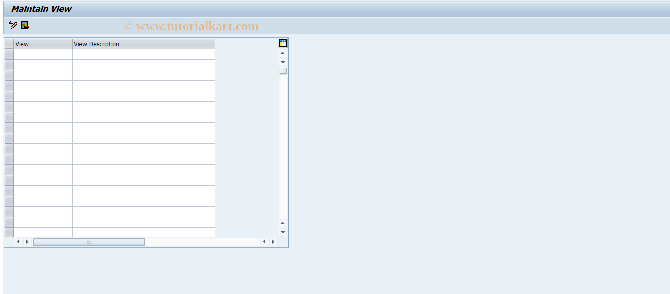 SAP TCode COMMPR03 - Maintain Views