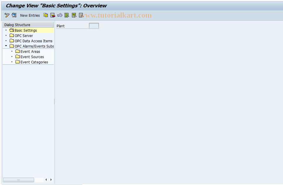 SAP TCode COOPC1 - Define Settings for SAP ODA