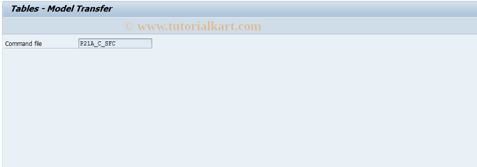 SAP TCode COTB - Transport table contents SFC