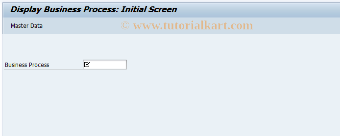 SAP TCode CP03 - Display Business Process