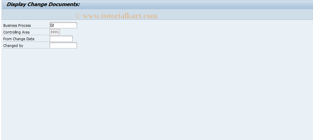 SAP TCode CP05 - Process: Display Changes