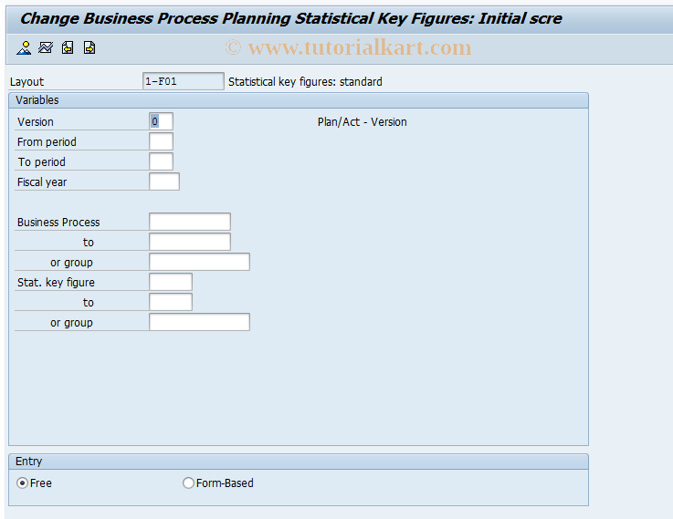 SAP TCode CP46 - CO-ABC Planning: Statistical Key Figures