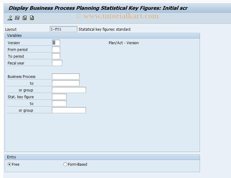SAP TCode CP47 - CO-ABC Planning: Display Statistical KF
