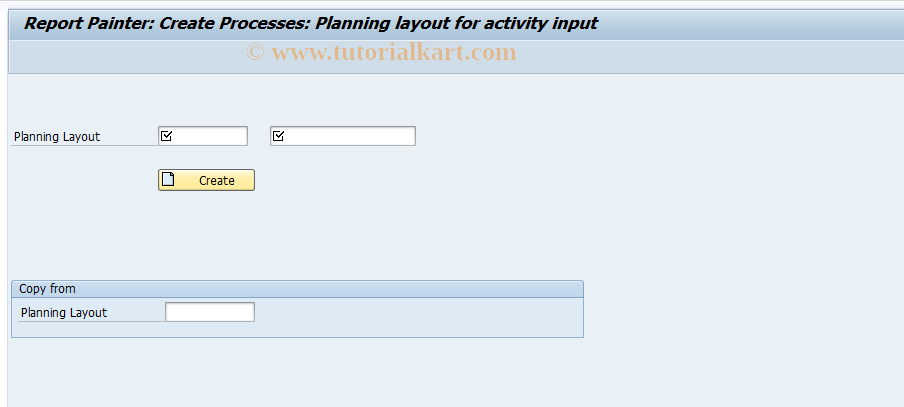 SAP TCode CP65 - Create ABC Planning Layout (ActInpt)