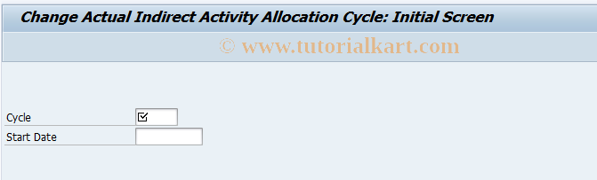 SAP TCode CPC2 - Change Actual Indirect Acty Allocation 