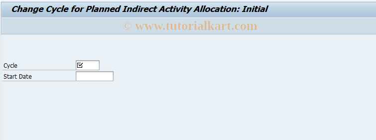 SAP TCode CPC8N - Change Indirect Activity Allocation Plan