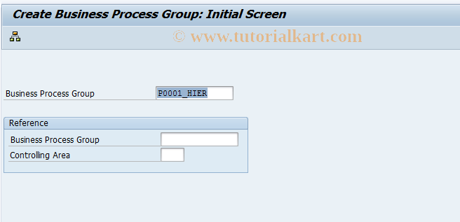 SAP TCode CPH1 - Create Business Process Group