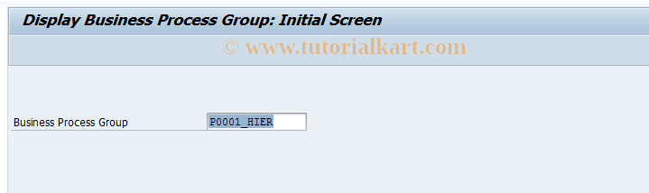 SAP TCode CPH3 - Display Business Process Group