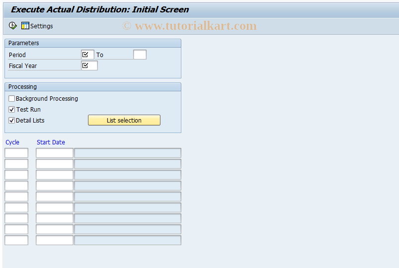 SAP TCode CPV5 - Execute Actual Process Distribution