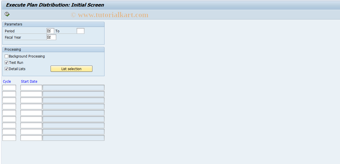 SAP TCode CPVB - Execute Plan Process Distribution