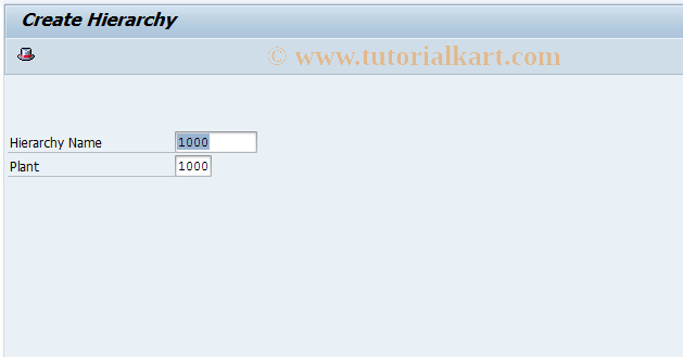 SAP TCode CR21 - Create Hierarchy