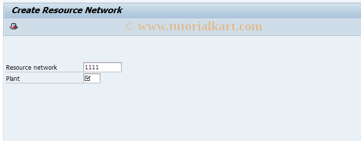 SAP TCode CR24 - Create Resource Network