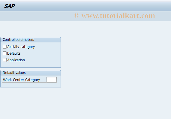 SAP TCode CRAH - Create Work Center