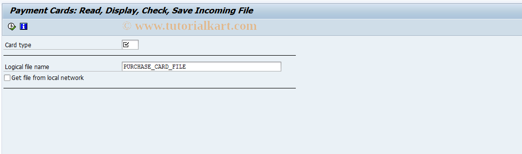 SAP TCode CRF1 - Credit Cards: Read Original Data