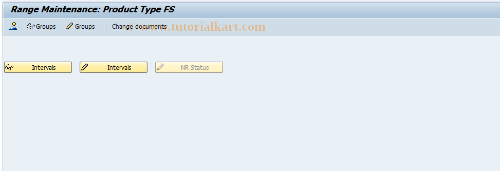 SAP TCode CRMCFSPRODID - Number Range Maintenance: FS_PRODID