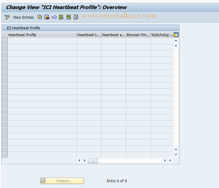 SAP TCode CRMC_IC_HEARTBEAT - Define Heartbeat Check Profile