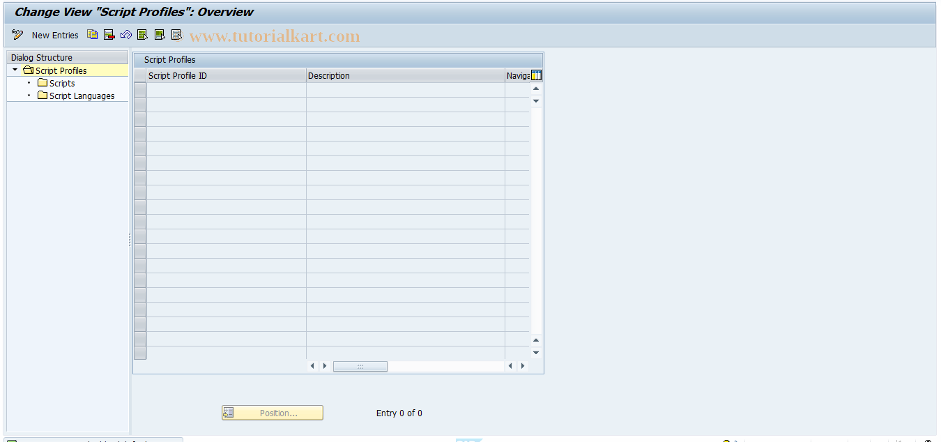 SAP TCode CRMC_IC_SCRIPT - Maintain Interactive Scripting Prof