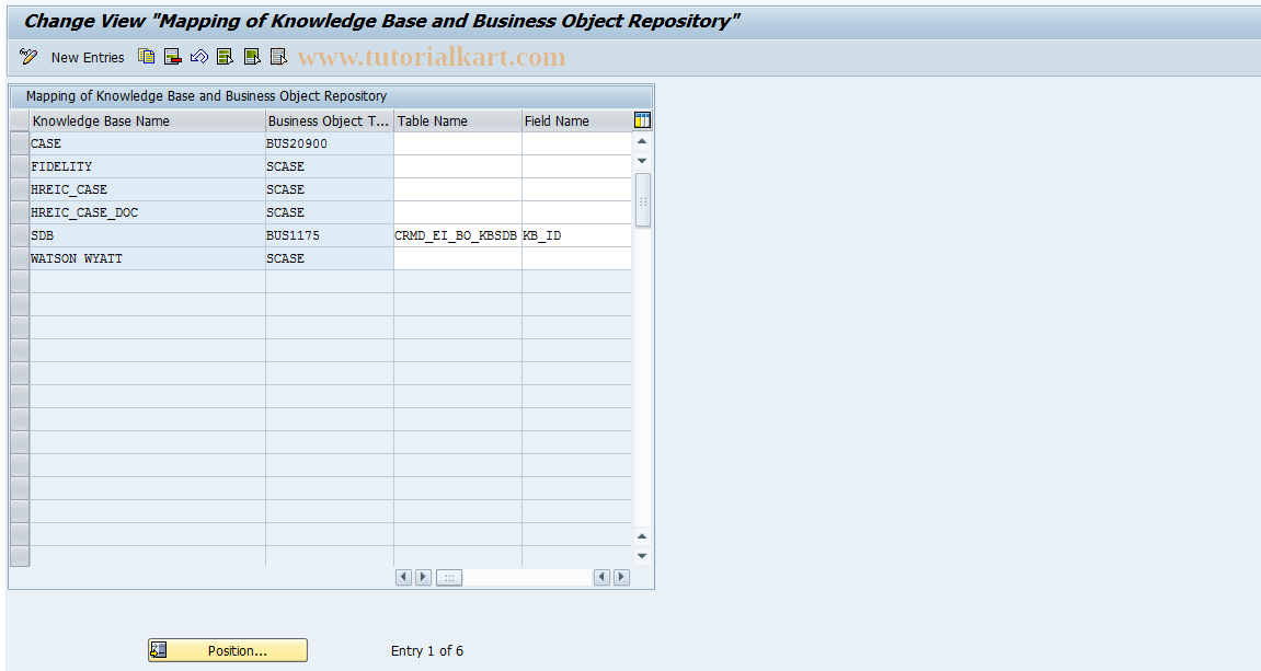 SAP TCode CRMC_SAF_ICKB - Knowledge search attachment