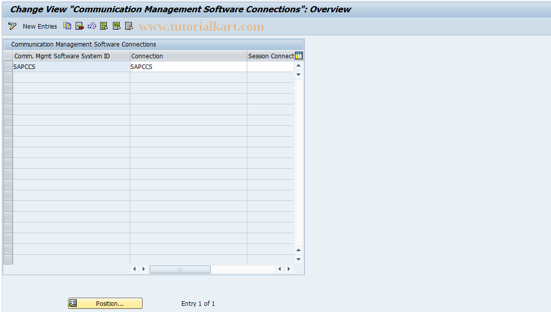 SAP TCode CRMM_BCB_ADM - Maintain Connections