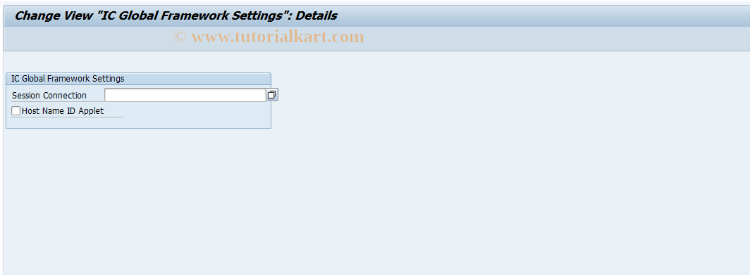 SAP TCode CRMM_IC_GFS - IC Global Framework Settings