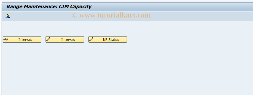 SAP TCode CRNK - Number Range Maintenance: CR_KAPA