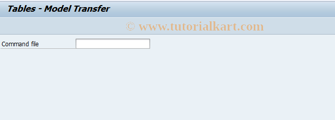 SAP TCode CRT4 - Field selection transfer settings