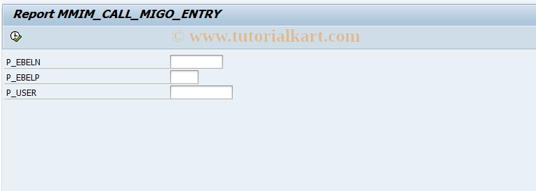 SAP TCode CRTGDSREC - Tcode for MIGO entry from Portal