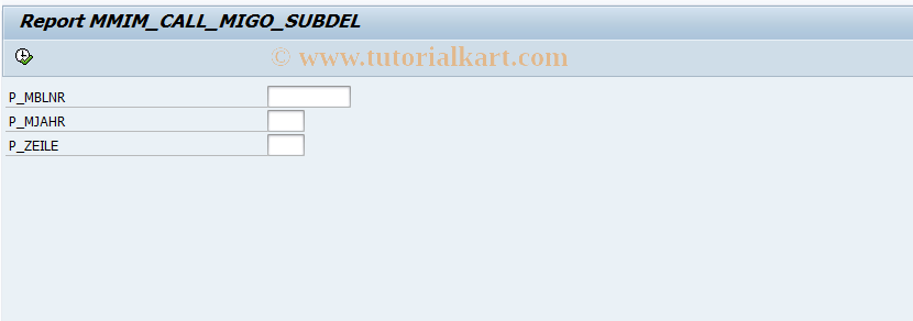 SAP TCode CRTSUBDELDOC - Tcode MIGO subsequent deliver Portal