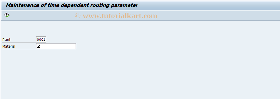 SAP TCode CSCPPLPA - Maintenance routing param with materials