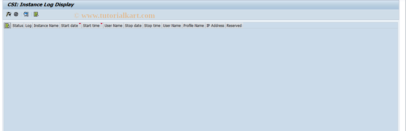 SAP TCode CSI_INSTANCE_LOG - CSI: Instance Log Display