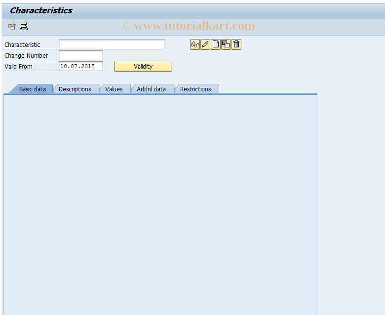 SAP TCode CT06 - Display Characteristic