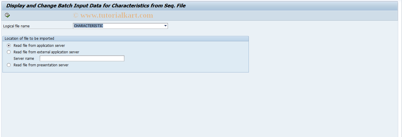 SAP TCode CT22 - Maintenance Sequence File for Characteristics